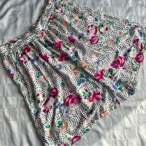 Fitting Images Vintage Palazzo Loose Leg Polka Dot & Floral Shorts